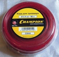 корд трим.champion  twisted square 2.4мм* 12м (витой квадрат), champion, c7003, купить metabo, купить husqvarna, купить bosch, купить makita, купить hitachi, купить hikoki, купить oregon, купить stihl