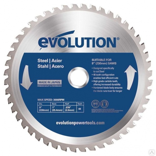 диск evolution 230х25.4х2,4х40 по  дереву, купить metabo, купить husqvarna, купить bosch, купить makita, купить hitachi, купить hikoki, купить oregon, купить stihl
