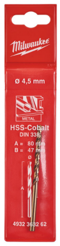сверло по металлу hss-co 4,5мм (1шт), купить metabo, купить husqvarna, купить bosch, купить makita, купить hitachi, купить hikoki, купить oregon, купить stihl