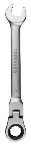 ключ комбинированный  трещоточный  с шарниром 15 мм berger bg1244, купить metabo, купить husqvarna, купить bosch, купить makita, купить hitachi, купить hikoki, купить oregon, купить stihl
